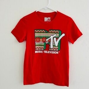 MTV Christmas Holiday Logo Tee XS